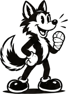 Wolfhound mascot with a bandaged hand